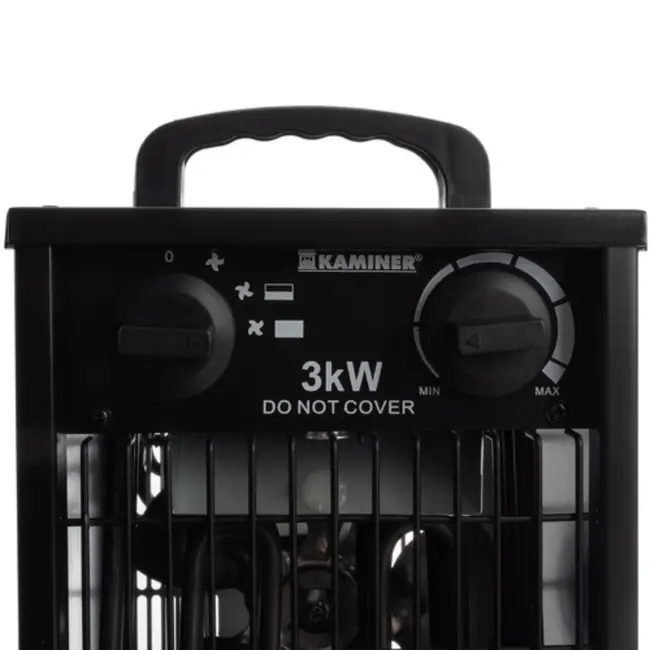 Kaminer Elektrische Heater 3kW - Krachtige Ventilatorkachel met Thermostaat en Oververhittingsbeveiliging