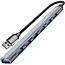 Izoxis 7-poorts USB Hub - USB 3.2 Gen.1 - Snelle Connectiviteit en Slank Aluminium Ontwerp