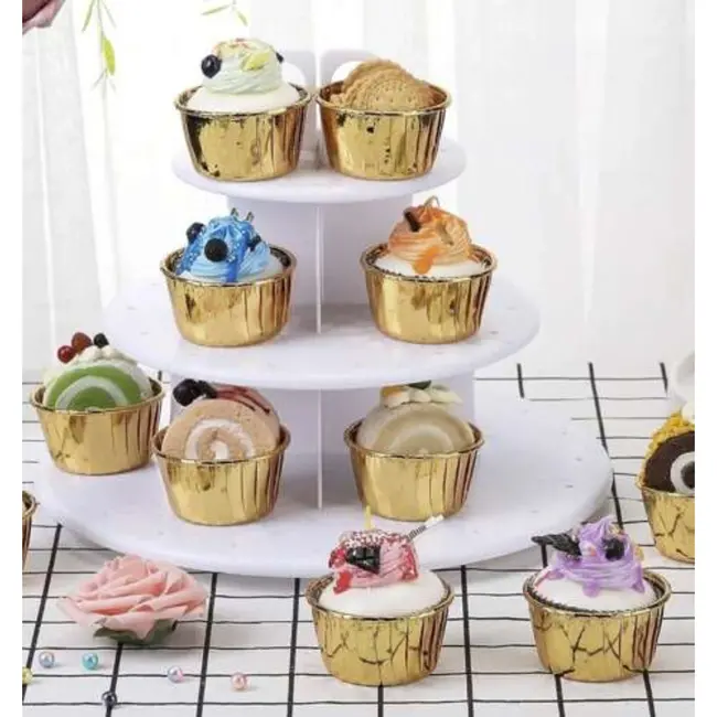 Ruhhy Gouden Muffin Cups - Set van 50 - Aluminium Vetbestendige Cupcakevormpjes