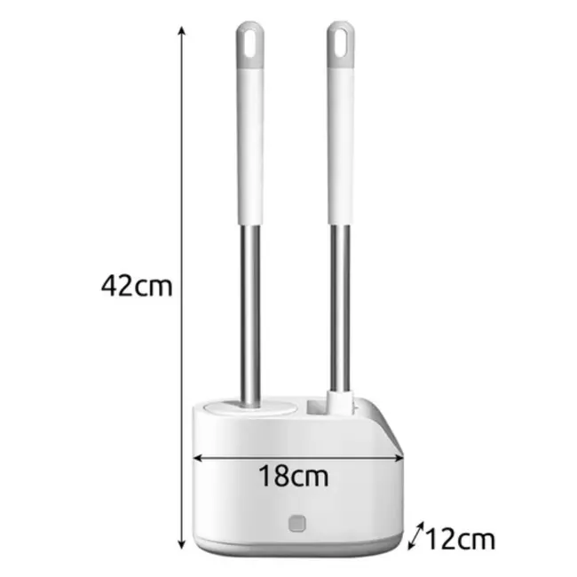 Ruhhy Toiletborstel Set - Dubbele Borstel met Druppelopvang - Hygiënisch en Duurzaam Ontwerp