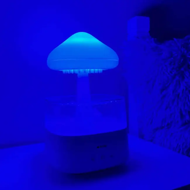 Ruhhy Luchtbevochtiger met Nachtlamp - Paddenstoelvorm - Regenmodus en LED-verlichting