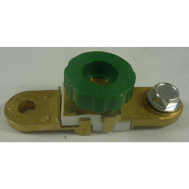 Dragon-Tools accupoolklem massaschakelaar - metaal - afkoppelbaar, anti-diefstal - diameter 34 mm - groen - 12-24 V, 125 A - voor auto