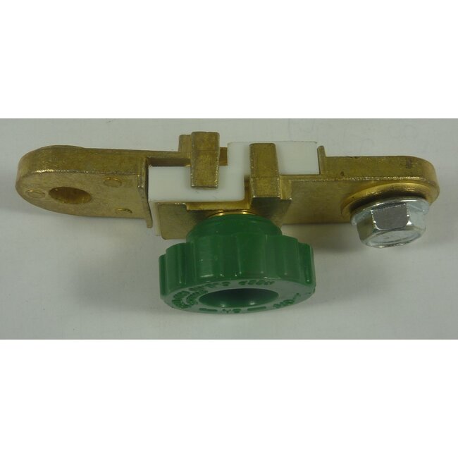 Dragon-Tools accupoolklem massaschakelaar - metaal - afkoppelbaar, anti-diefstal - diameter 34 mm - groen - 12-24 V, 125 A - voor auto