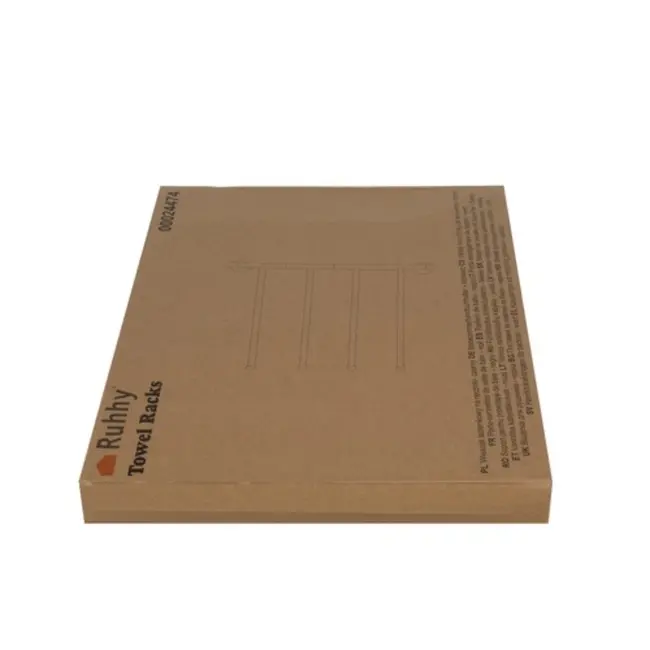 Ruhhy Zwarte Handdoekhouder - Vier Draaibare Armen - Stalen Loft Stijl Handdoekrek