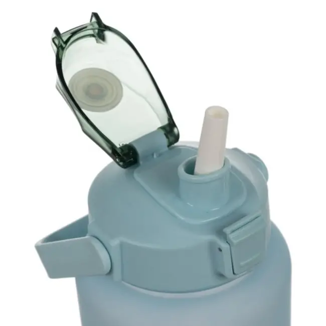 Trizand 2L Waterfles - Grote Motivatie Drinkfles met Tijdmarkeringen en Anti-lek Systeem