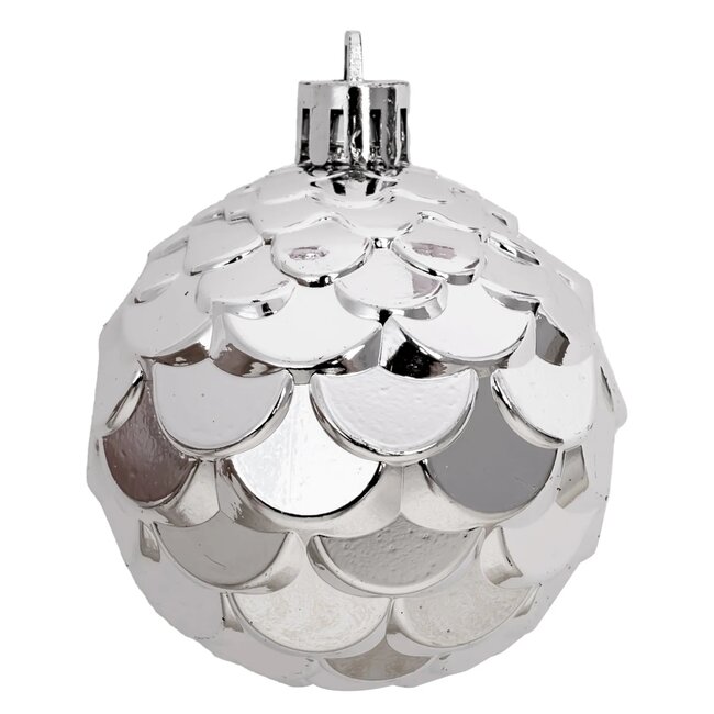 REA 72-delige kerstballenset - breukvast kunststof - roze en zilver - diverse designs