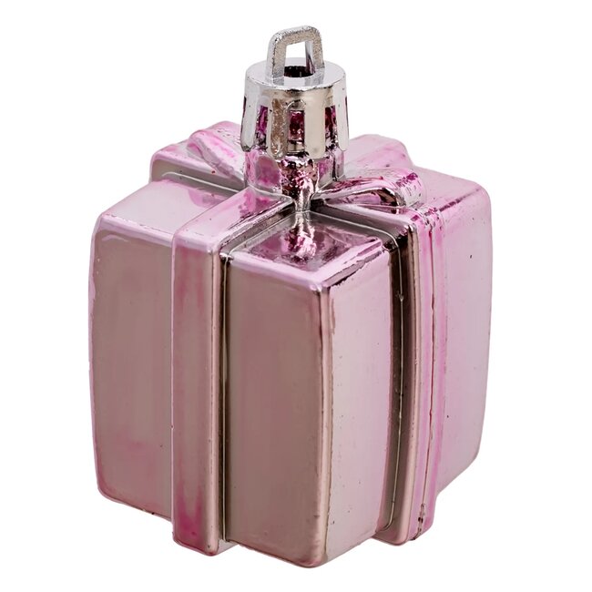 REA 72-delige kerstballenset - breukvast kunststof - roze en zilver - diverse designs