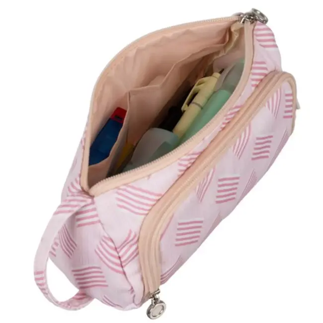 Maaleo Grote School Etui - Roze - Twee Vakken - Ruime Organizer