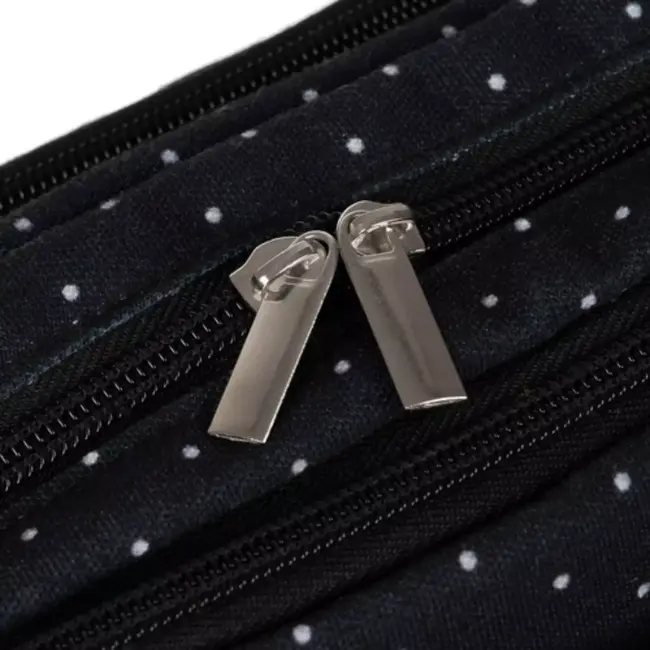 Maaleo Drievoudige Opvouwbare Etui - Zwart met Stippen - Drie Vakken