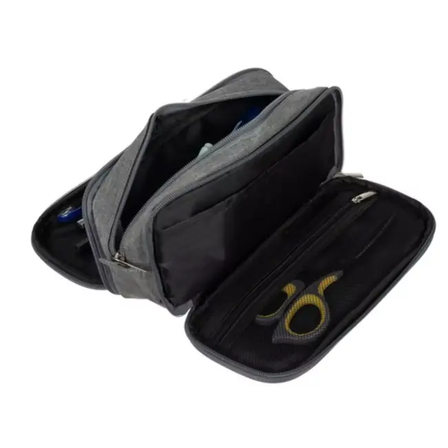 Maaleo Drievoudig Uitschuifbaar Etui - Grijs - Drie Vakken en Ruime Indeling