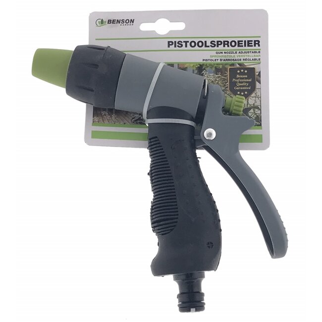 Benson Verstelbare pistoolsproeier - stevige kunststof - 3/4'' aansluiting