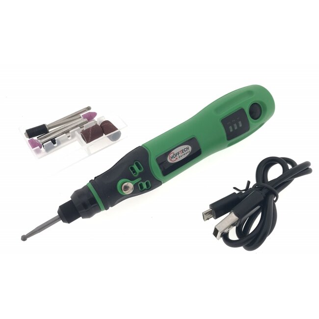 Hofftech Multislijper - 10 Opzetstukken - USB Oplaadbaar - Groen