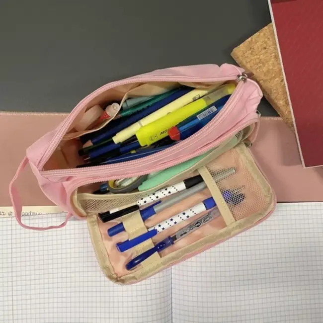Maaleo Dubbel Uitschuifbare Etui - Roze - Praktisch en Ruim