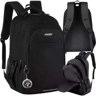 Kruzzel Rugzak 22L - Zwart - Laptopvak en Ergonomisch Ontwerp