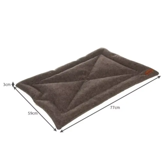 Purlov Dierenbed - Donkerbruin - 77 x 59 cm - Voor Honden, Katten en Konijnen