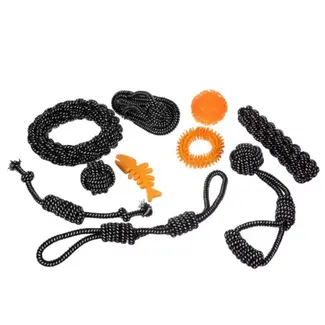 Purlov Hondenspeelgoed Set - 10-delig - Interactieve en Duurzame Speeltjes voor Honden Purlov Hondenspeelgoed Set - 10-delig - Interactieve en Duurzame Speeltjes voor Honden