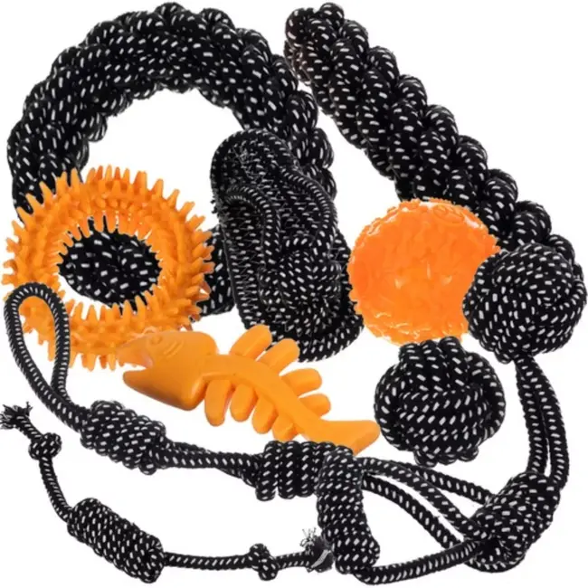 Purlov Hondenspeelgoed Set - 10-delig - Interactieve en Duurzame Speeltjes voor Honden