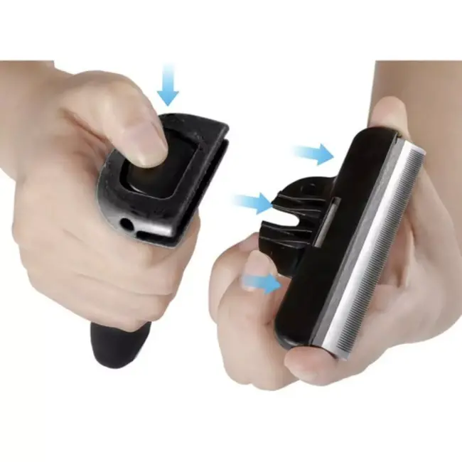 Purlov Anti-Verharingsborstel voor Huisdieren - Ergonomisch en Duurzaam