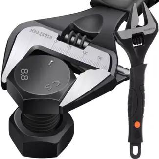 Bigstren Verstelbare Moersleutel - 0-35 mm - Carbon Staal - Ergonomische TPR Handgreep