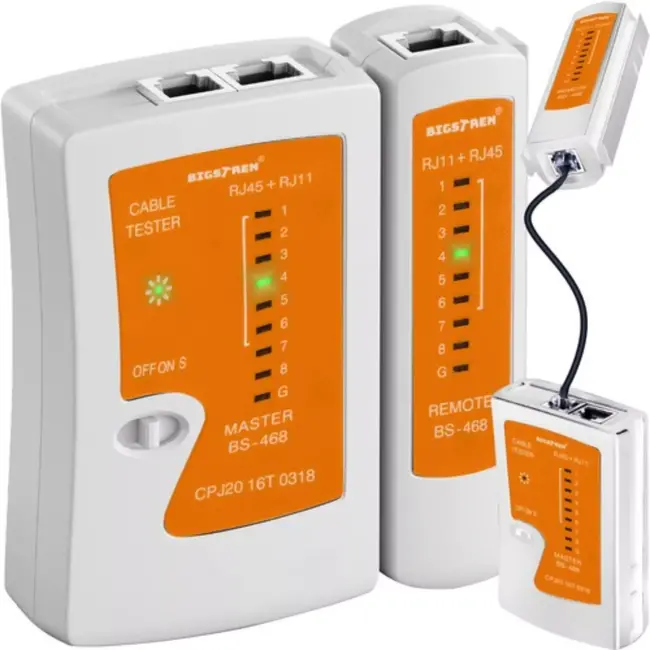 Bigstren RJ45/RJ11 Kabeltester - Diagnosticeer Netwerkkabels Betrouwbaar