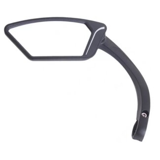Amigo Fietsspiegel voor e-bike - links - zwart - 22,2 mm - 12 cm spiegel - 16 cm arm