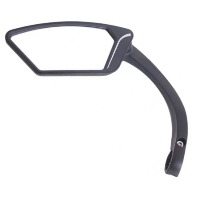 Amigo Fietsspiegel voor e-bike - links - zwart - 22,2 mm - 12 cm spiegel - 16 cm arm
