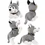 Kruzzel Interactieve Pluchen Hond - Husky - Reageert op Geluid