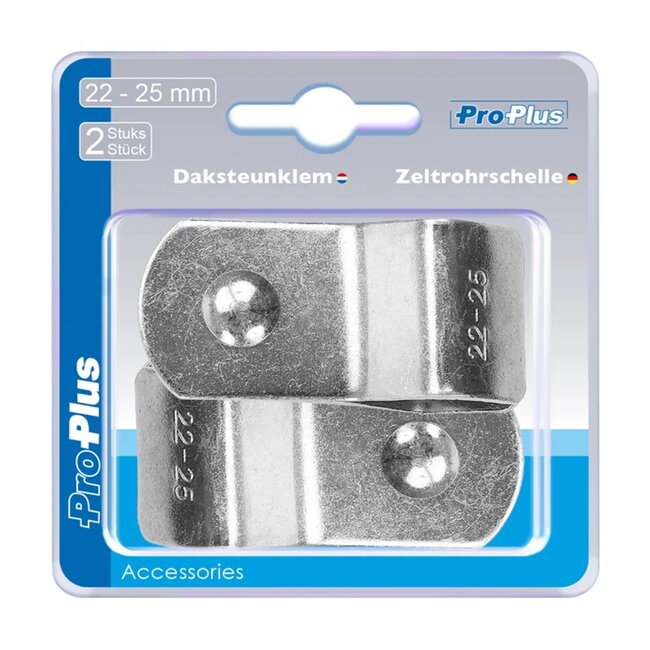 ProPlus Daksteunklemmen - Metaal - Ø 22-25 mm - 65 mm - Set van 2