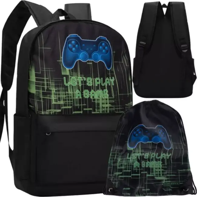 Kruzzel Rugzak Gamerprint - Stijlvol en Functioneel - Voor School en Werk