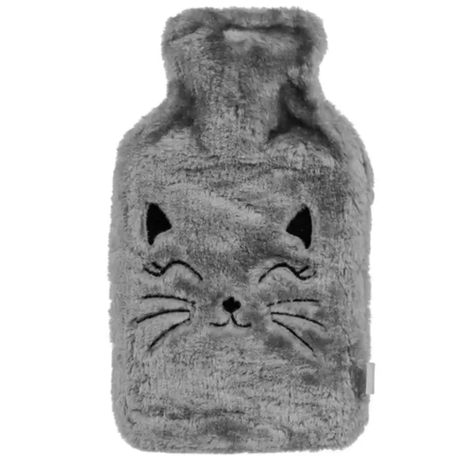 Ruhhy Rubberen Warmwaterkruik - 1,8L - Met Zachte Kattenhoes