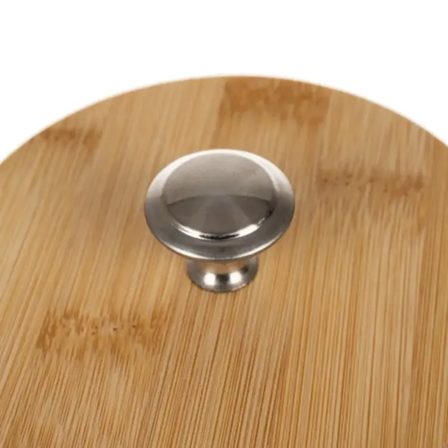 Ruhhy Voorraadpotten Set - 4-delig - Matzwart en Bamboe - Stijlvolle Keukenopslag