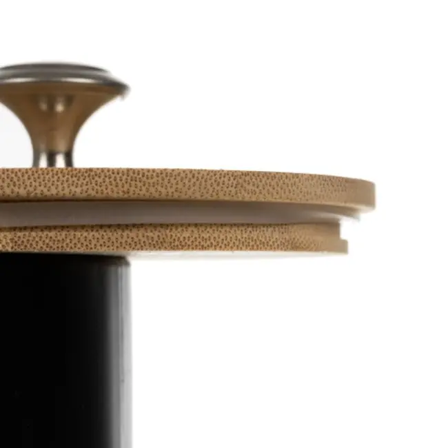 Ruhhy Voorraadpotten Set - 4-delig - Matzwart en Bamboe - Stijlvolle Keukenopslag