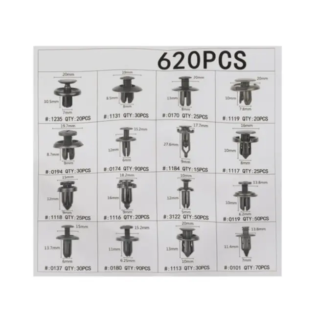 Xtrobb Auto Clips Set - 620 Stuks - Universele Bevestigingsclips met Verwijdertools