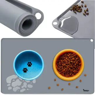 Purlov Siliconen Voedingsmat - Anti-slip Onderlegger voor Honden- en Kattenbakken - 60x40 cm Purlov Siliconen Voedingsmat - Anti-slip Onderlegger voor Honden- en Kattenbakken - 60x40 cm
