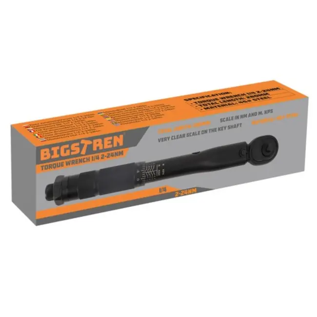 Bigstren Momentsleutel 1/4" - 2-24 Nm - Inclusief Opbergkoffer - Professioneel Gereedschap