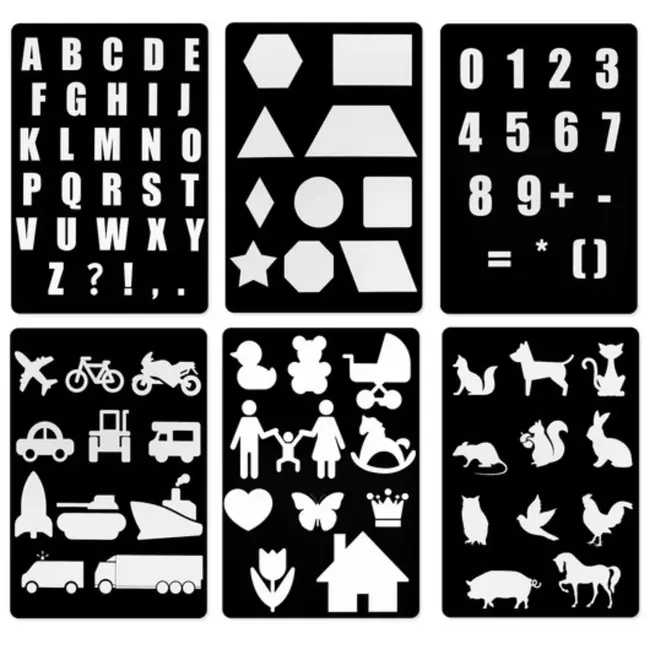 Ruhhy Lichttekenbord - LED Tekenbord voor Kinderen - Inclusief 6 Sjablonen en LED-pennen