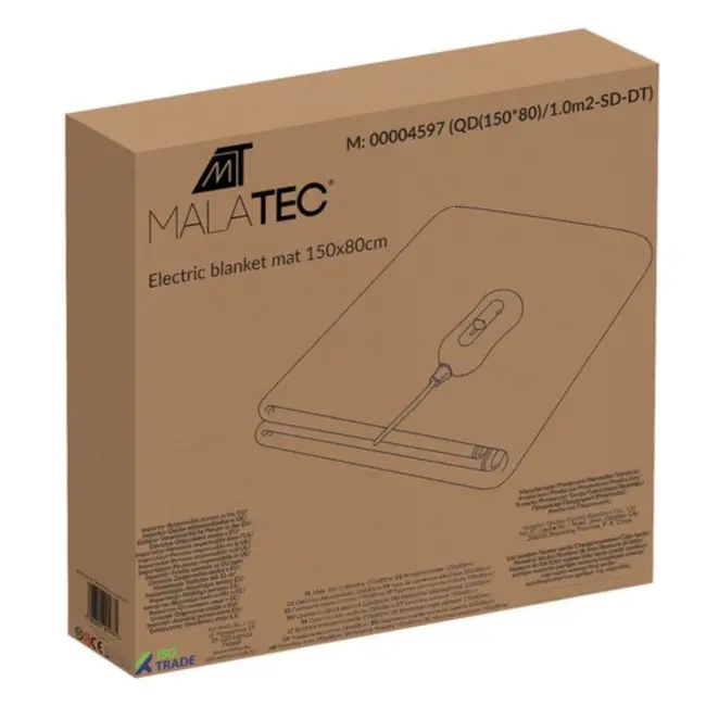 Malatec Elektrische Deken - 150x80 cm - 3 Warmtestanden en Oververhittingsbeveiliging