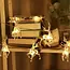 Ruhhy LED Rendier Kerstverlichting - 10 Stuks - Warme Witte Kerstlampjes met Batterijvoeding