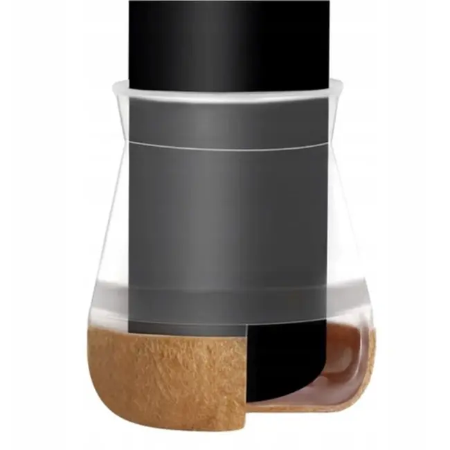 Ruhhy Stoelpoot Beschermers - Set van 4 - Transparante Overlays met Viltlaag