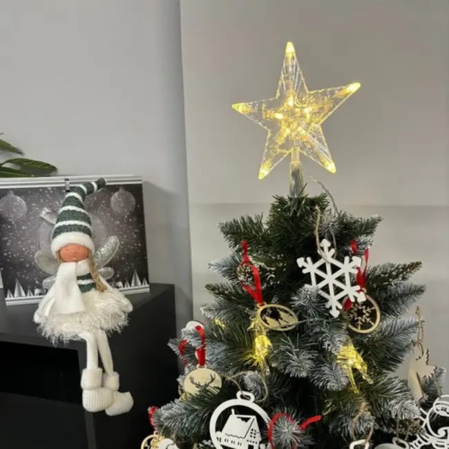 Ruhhy LED Kerstboom Ster – Warm Wit Licht, Energiezuinig – Perfecte Boomtopper