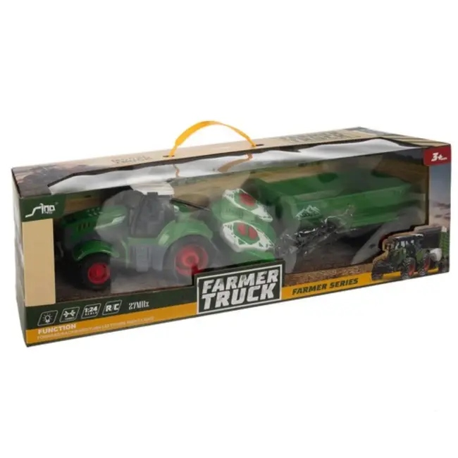 Kruzzel Afstandsbediening Speelgoedtractor – Met Kantelende Aanhanger en LED-verlichting