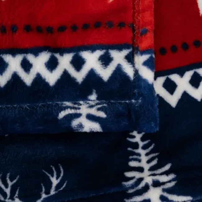 Ruhhy Kerst Deken + 2 Kussenhoezen – Warme en Zachte Set, 160x200 cm – Kerst Motief