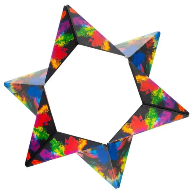 Kruzzel Magnetische Anti-Stress Kubus - 72 Vormen, Multicolor Design voor Stressverlichting