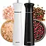 Ruhhy Peper- en Zoutmolen Set – Hout & Keramisch Mechanisme – Zwart en Wit