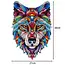 Kruzzel Houten Wolf Puzzel – 170 Stukken – Kleurrijke en Unieke Decoratieve Puzzel