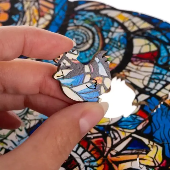 Kruzzel Houten Uilen Puzzel – 177 Stukken – Kleurrijke Decoratieve Puzzel