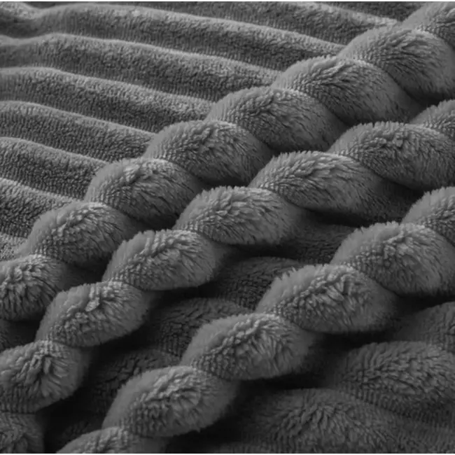 Ruhhy Grijze Microvezel Deken 160x200 cm – Warm en Zacht voor Winterdagen