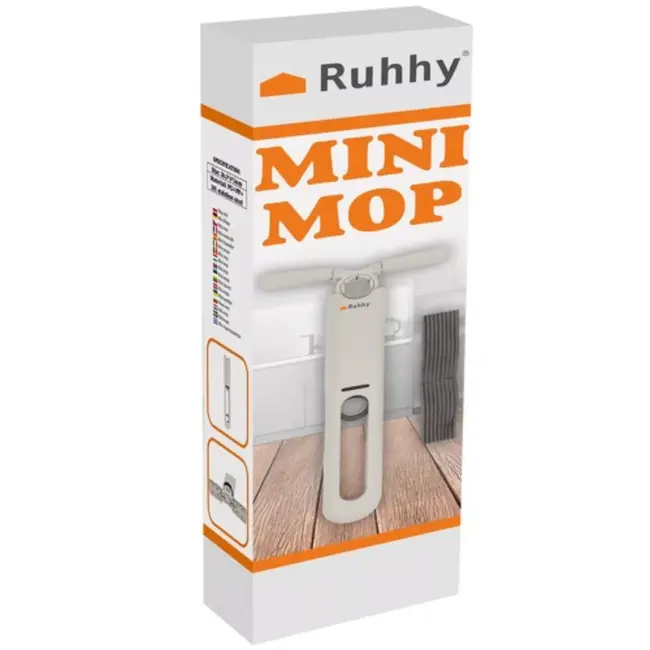 Ruhhy Mini Mop – Compact en Zelf-Uitwringend voor Perfecte Raamreiniging