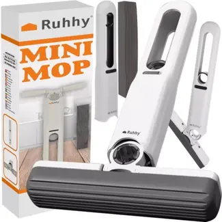 Ruhhy Mini Mop – Compact en Zelf-Uitwringend voor Perfecte Raamreiniging