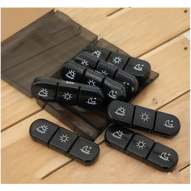 Ruhhy Medicatie Organizer - 7 Dagen, Compacte Weekplanner met 3 Tijdsvakken per Dag